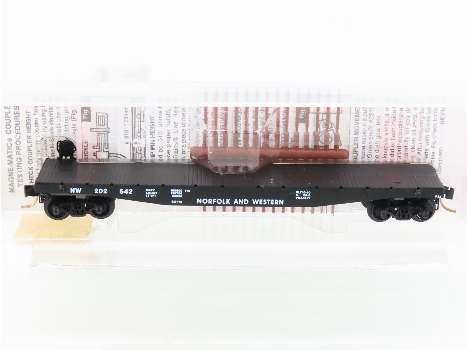 N Scale Micro-Trains MTL 45020 N&W Norfolk & Western 50' Flat Car #202542