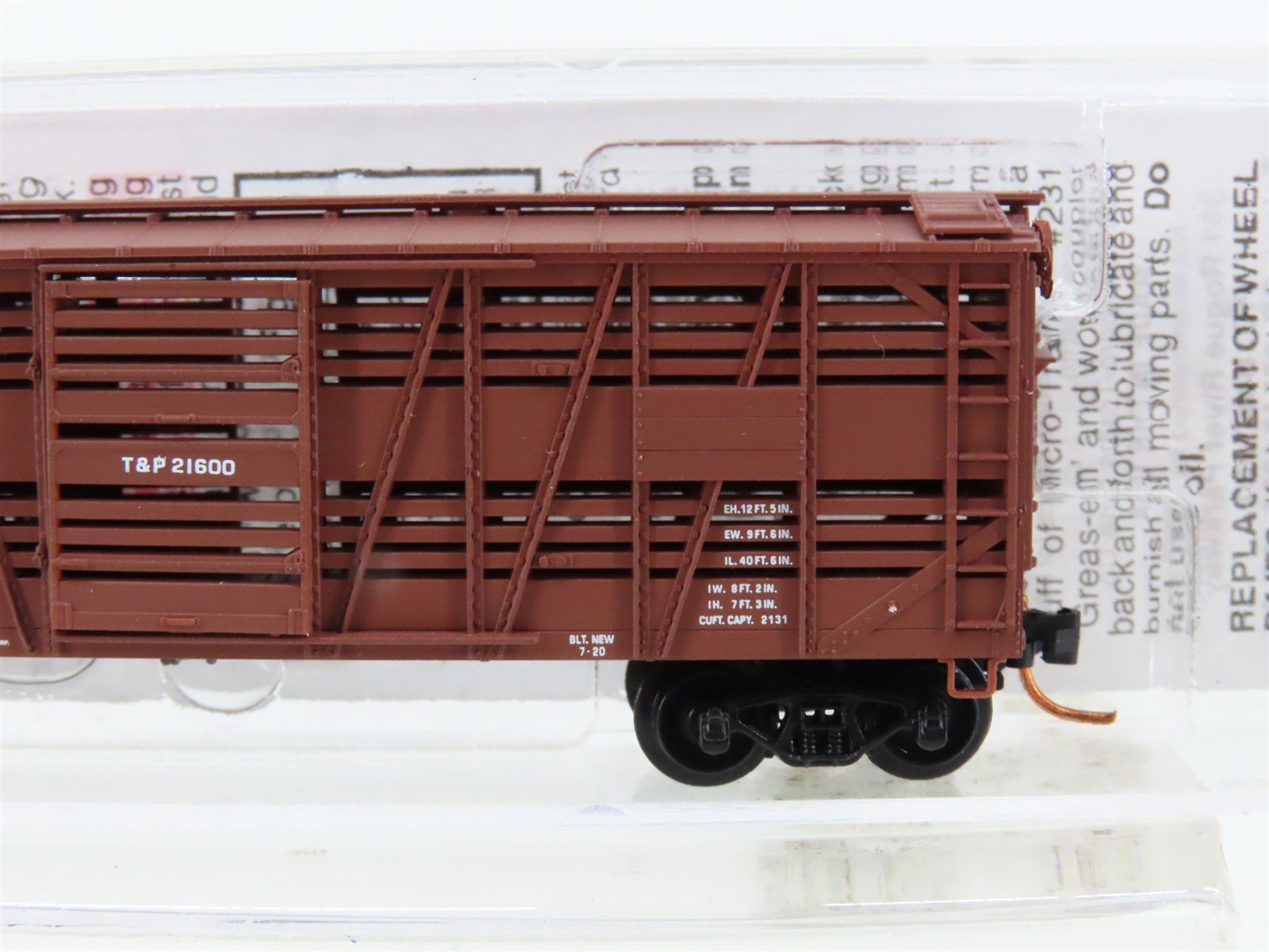 N Scale Micro-Trains MTL 03500110 T&P Texas & Pacific 40' Stock Car #21600