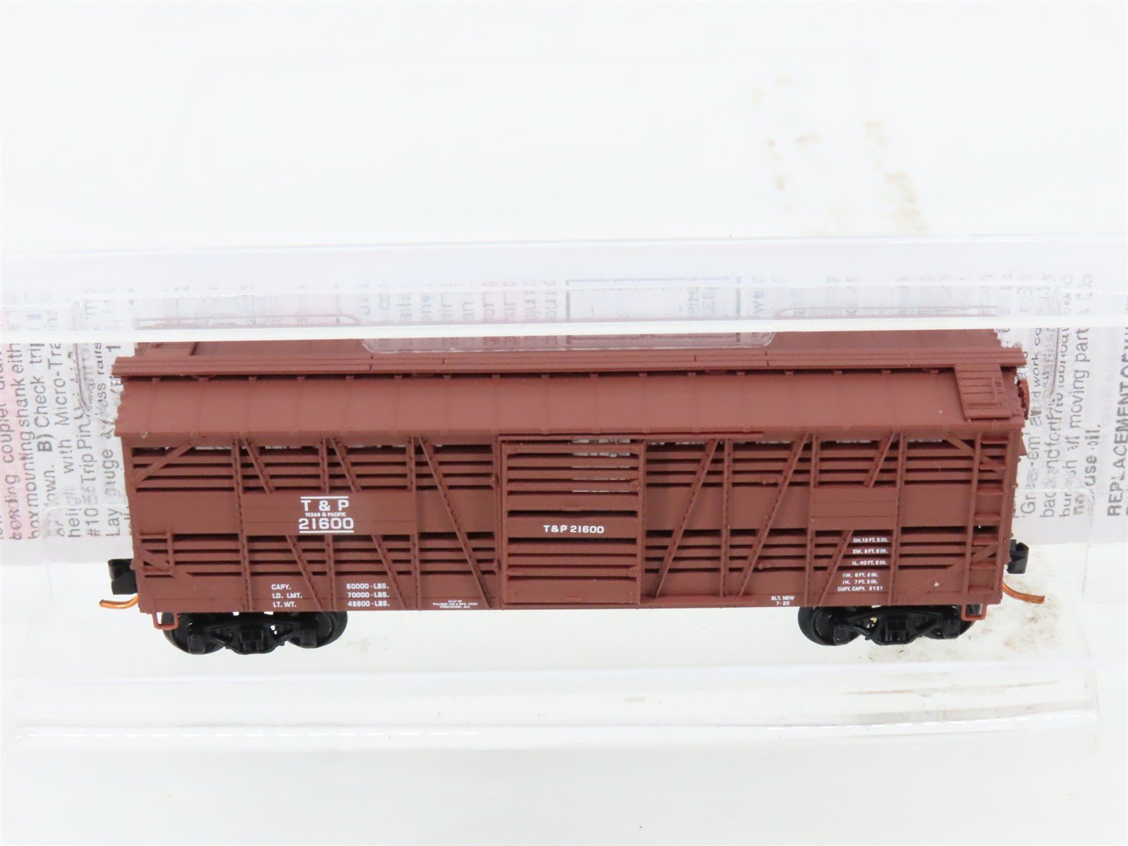 N Scale Micro-Trains MTL 03500110 T&P Texas & Pacific 40' Stock Car #21600