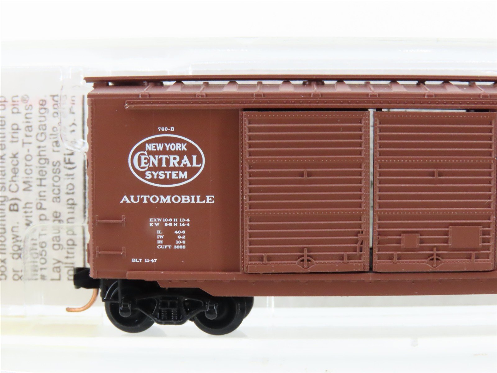 N Micro-Trains MTL 23160 NYC New York Central 40' Double Doors Box Car #70096