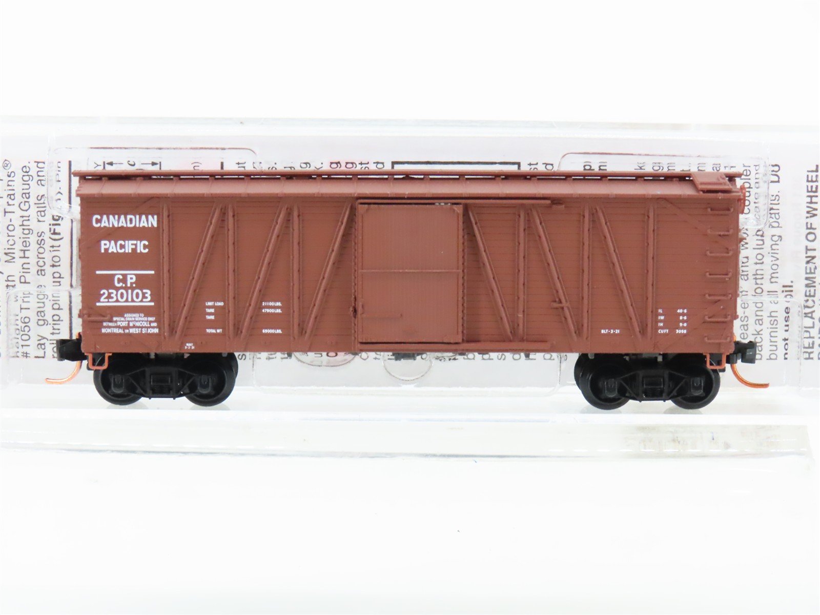 N Micro-Trains MTL 02800120 CP Canadian Pacific 40' Single Door Box Car #230103