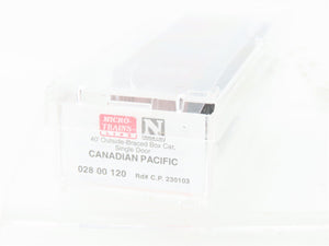 N Micro-Trains MTL 02800120 CP Canadian Pacific 40' Single Door Box Car #230103
