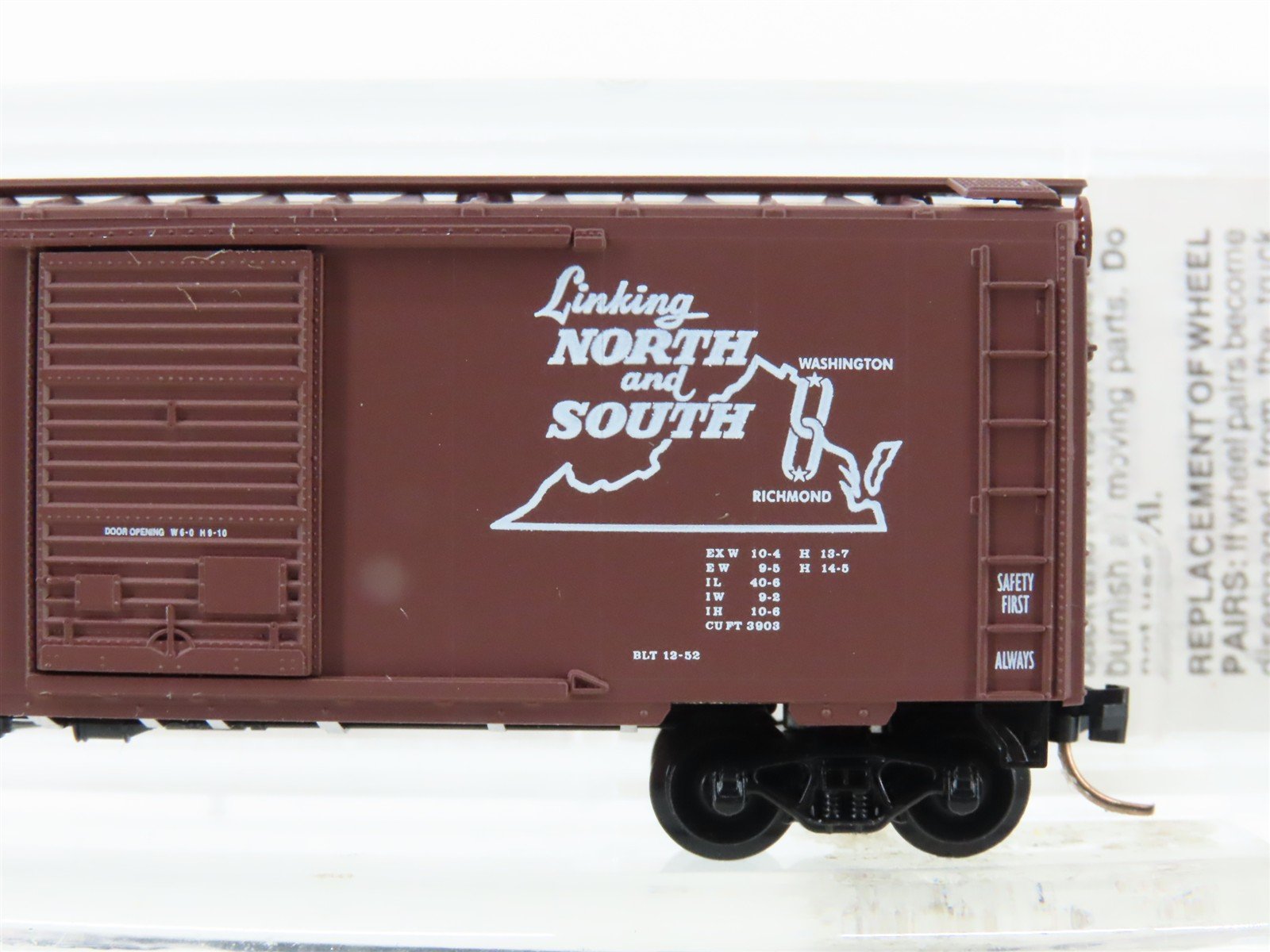 N Micro-Trains MTL 20516 RFP Richmond Fredericksburg & Potomac 40' Box Car #2838