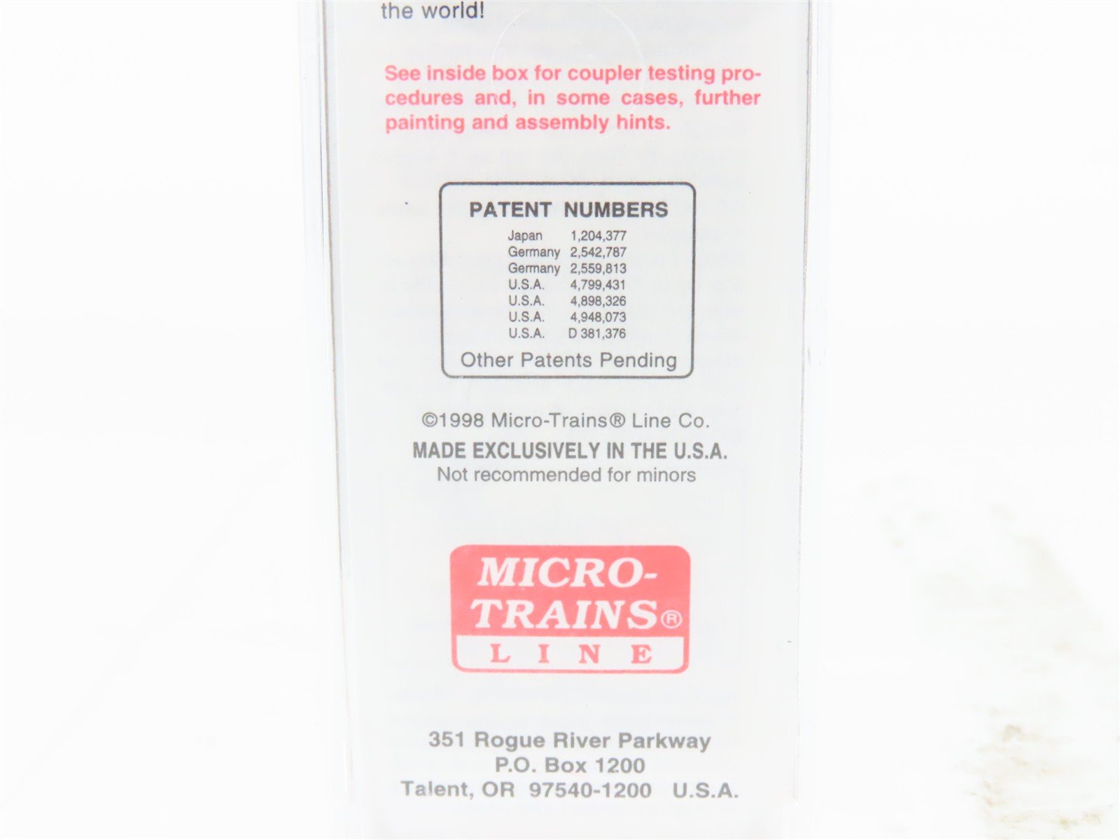 N Scale Micro-Trains MTL 59530 URTX Black Hills Packing Co 40' Reefer #72722