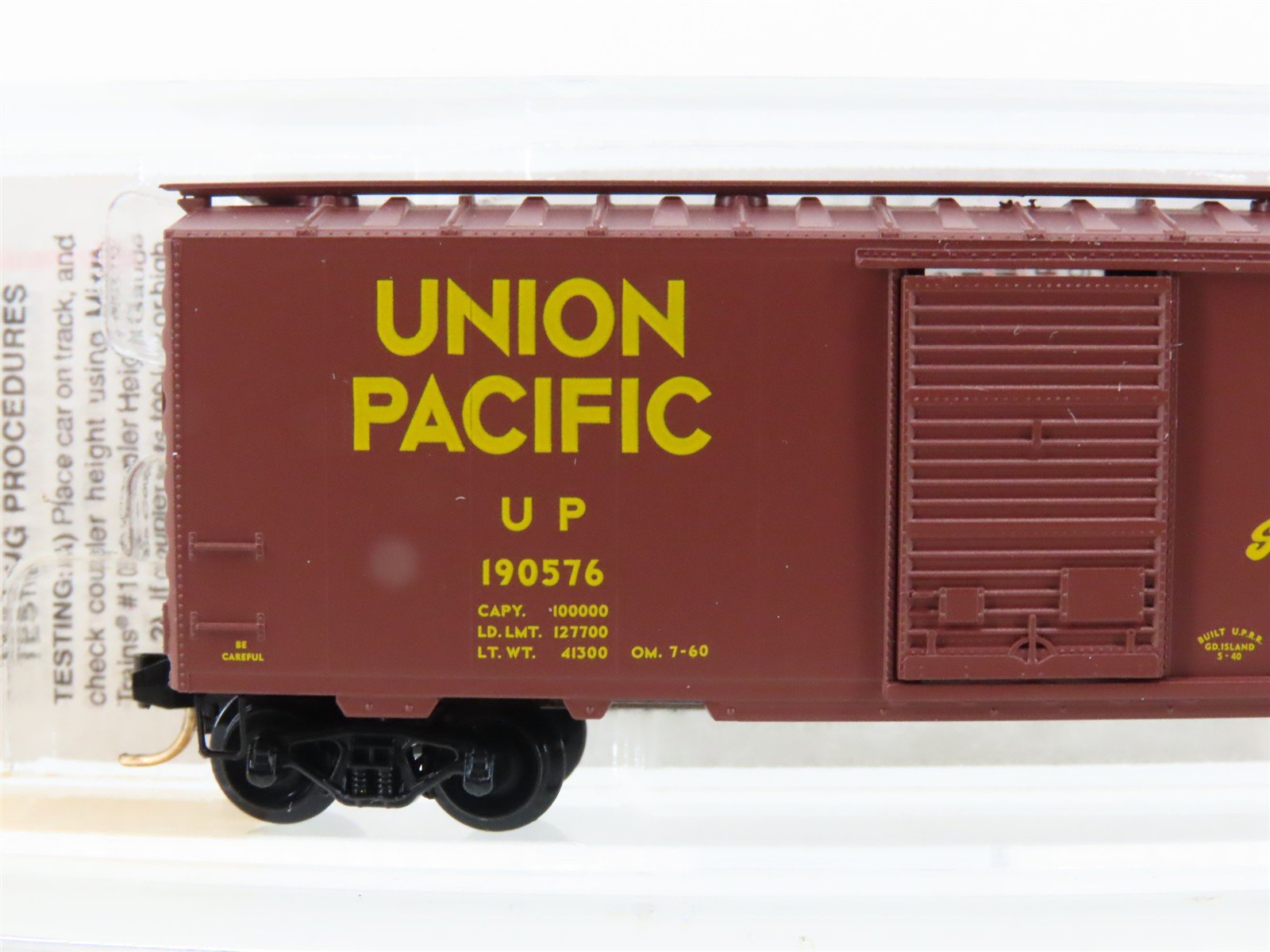 N Scale Micro-Trains MTL 20070 UP Union Pacific 40' Single Door Box Car #190576