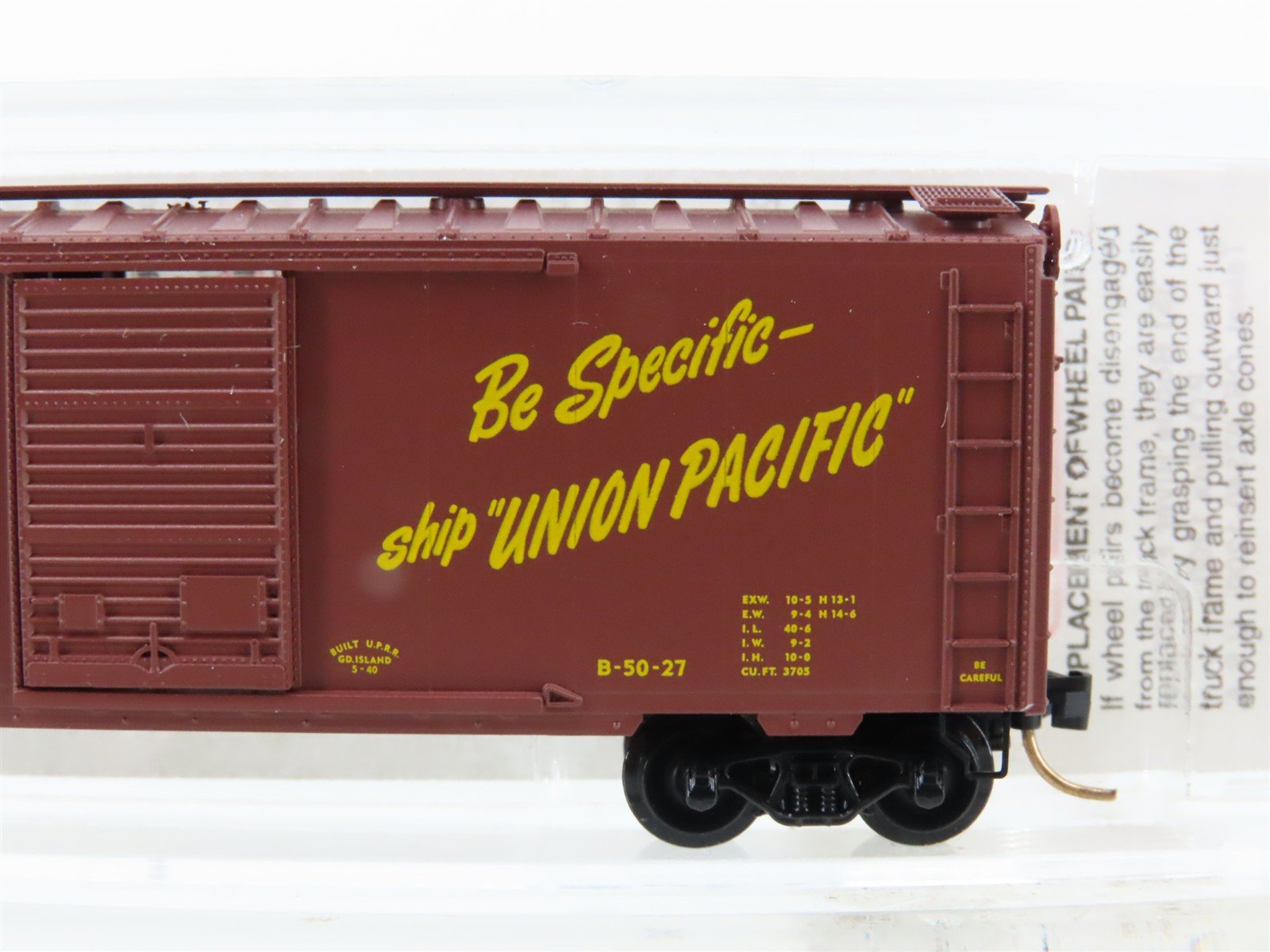 N Scale Micro-Trains MTL 20070 UP Union Pacific 40' Single Door Box Car #190576