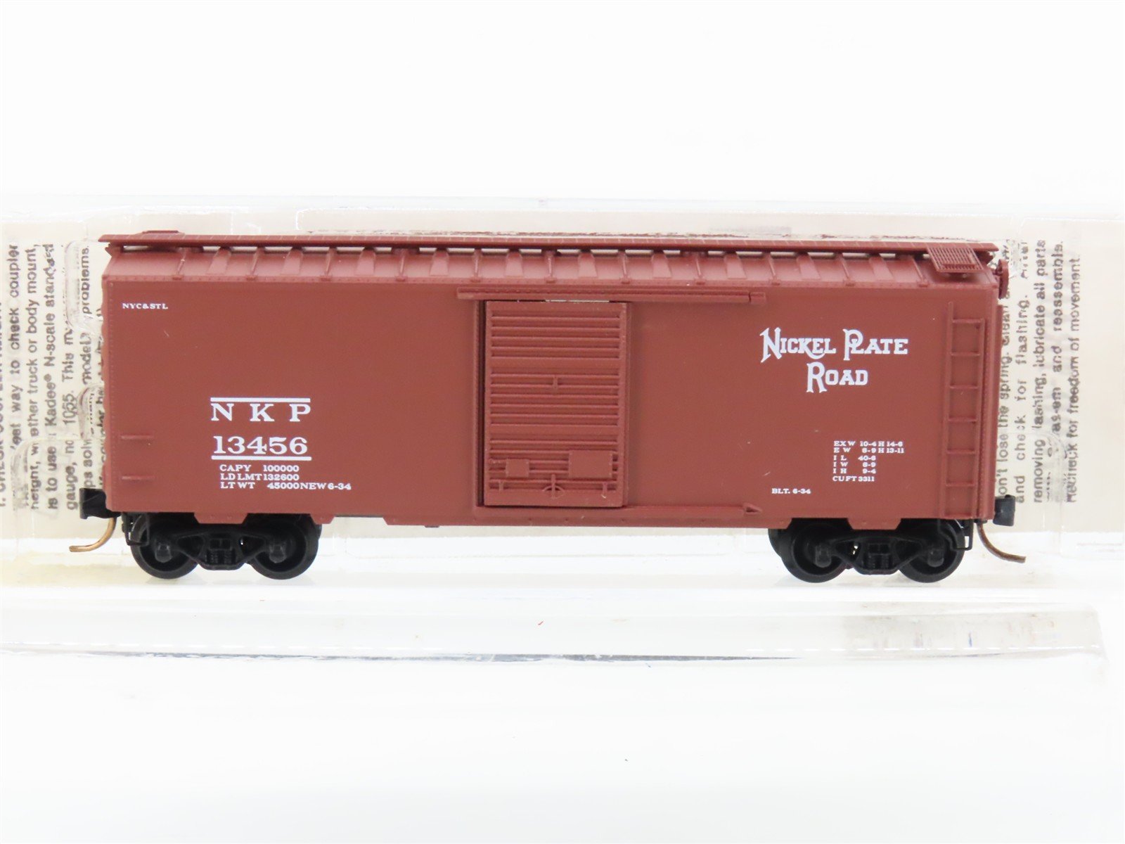 N Scale Kadee Micro-Trains MTL 20016 NKP Nickel Plate Road 40' Box Car #13456