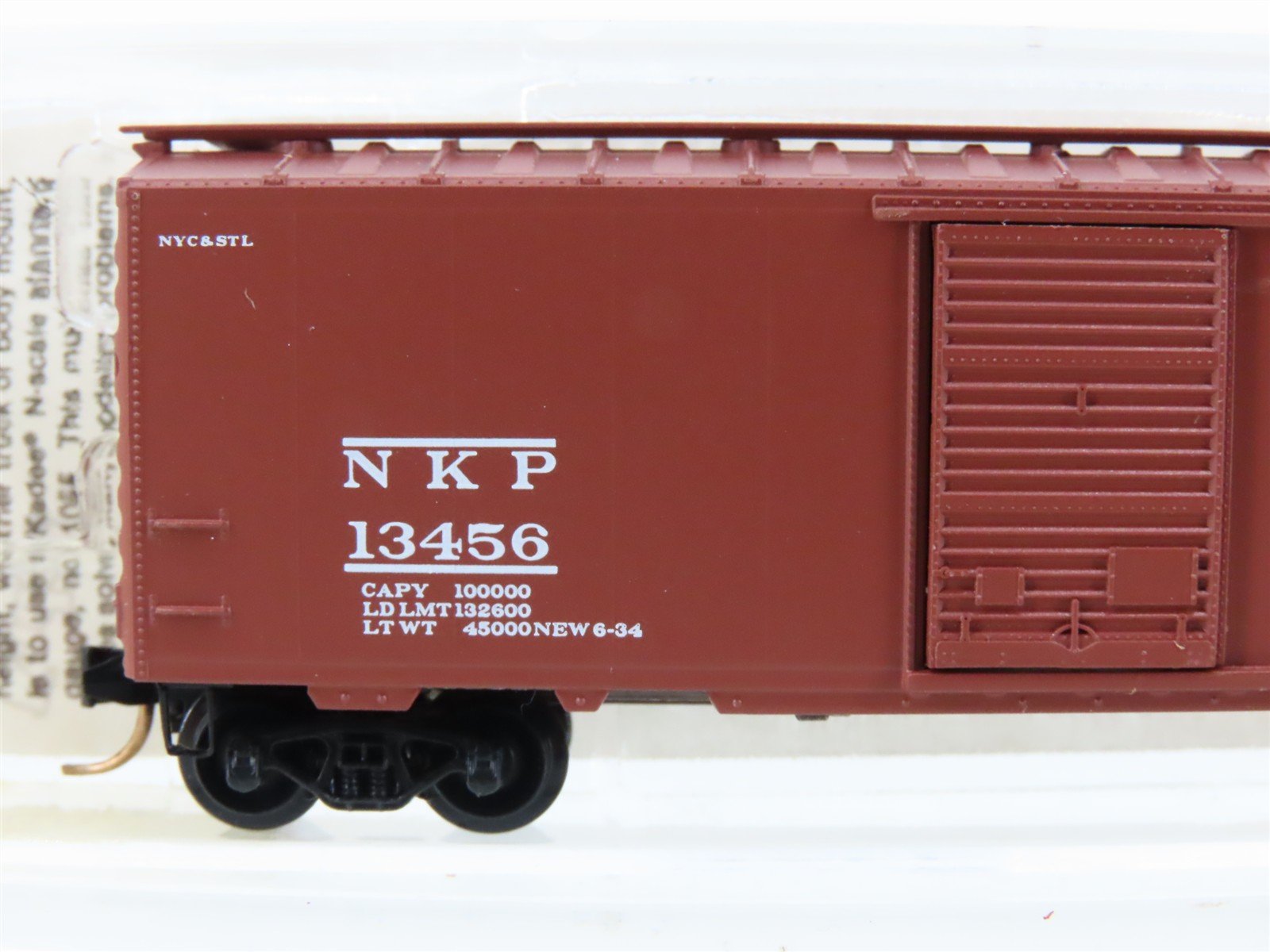 N Scale Kadee Micro-Trains MTL 20016 NKP Nickel Plate Road 40' Box Car #13456