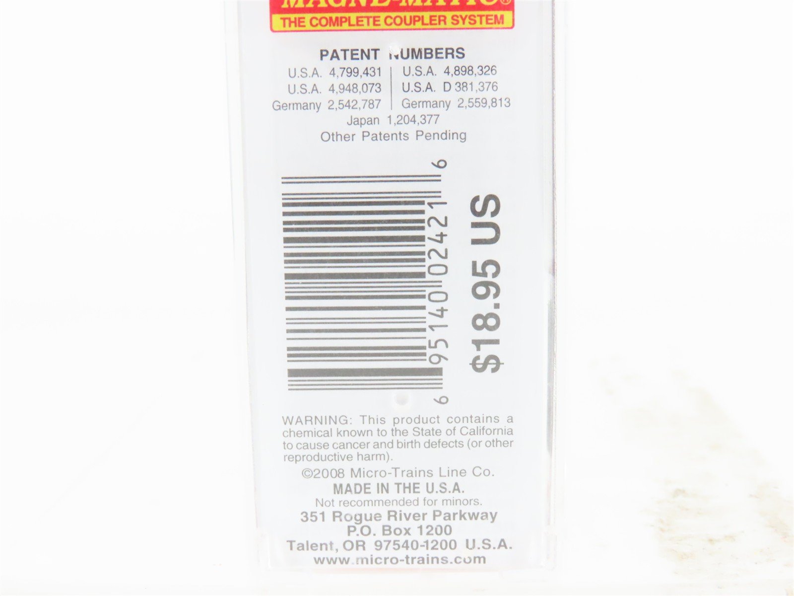 N Scale Micro-Trains MTL 03800412 USS Constitution 50' Plug Door Box Car #IX-21