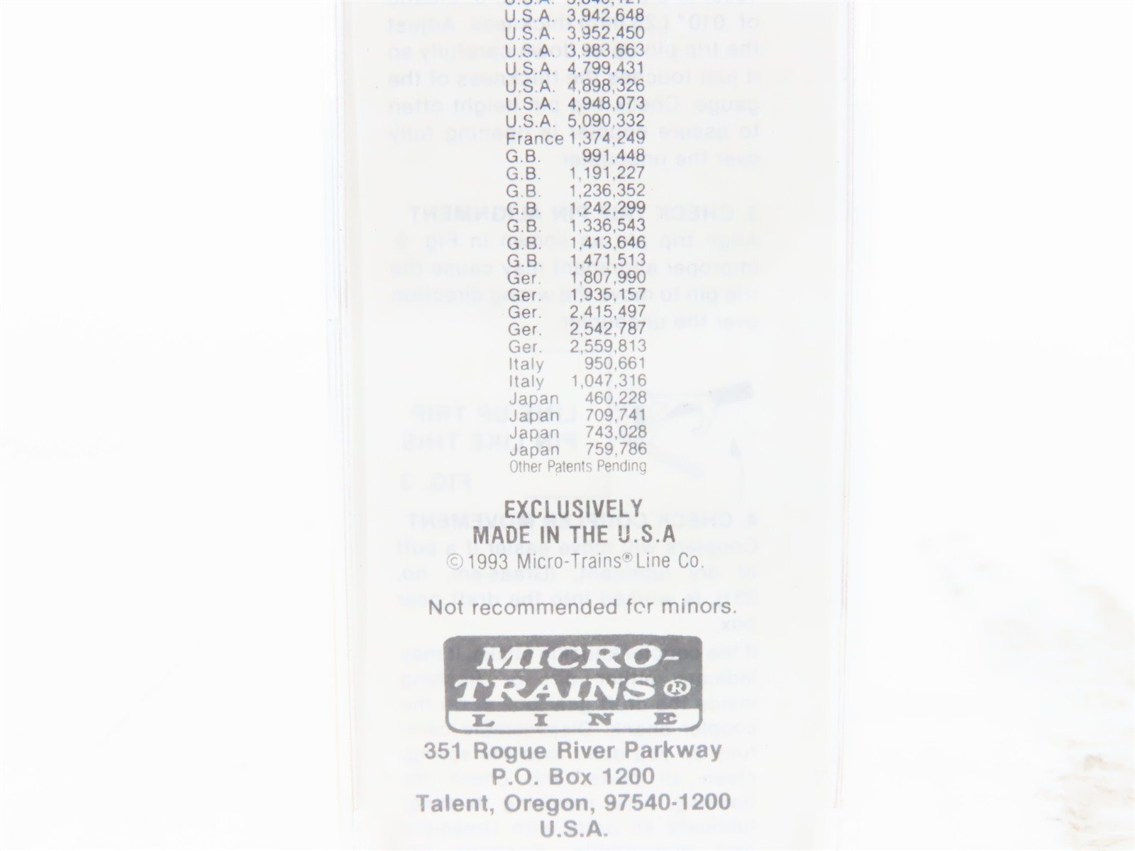 N Scale Micro-Trains MTL 34090 UP Union Pacific 50' Double Door Box Car #160253