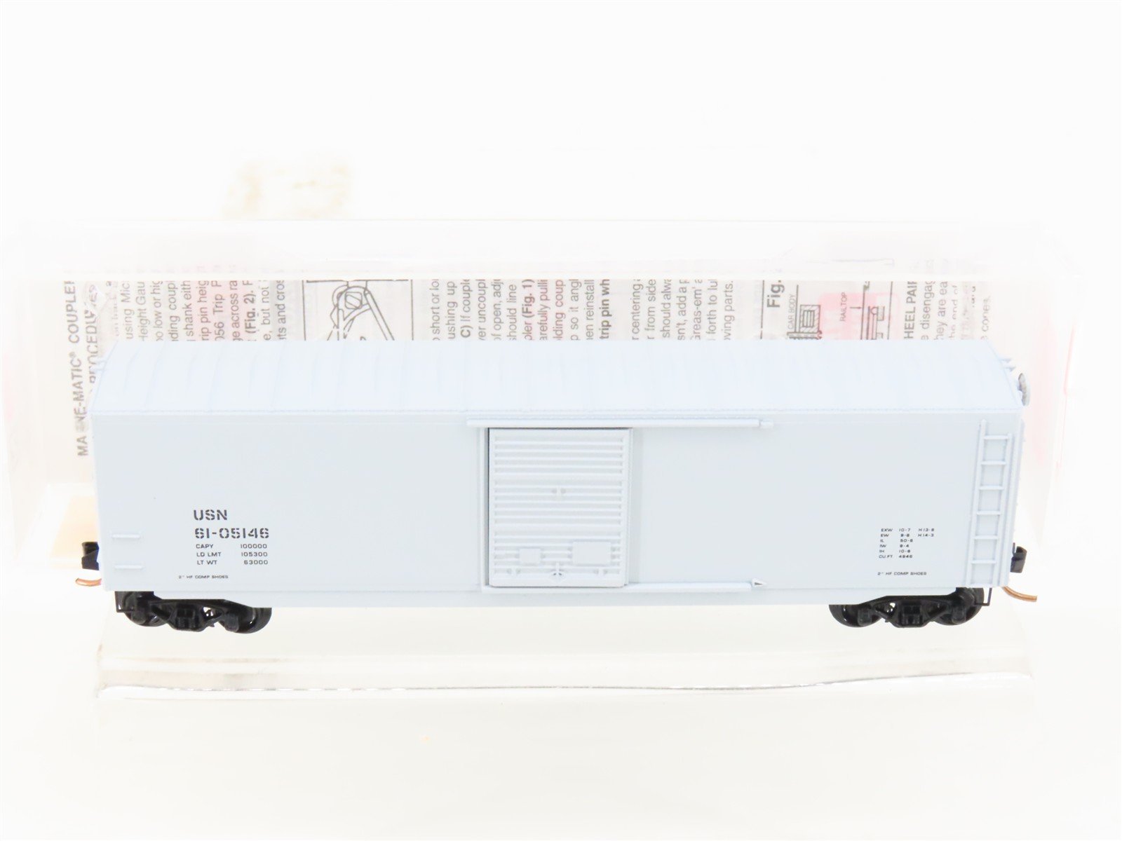 N Scale Micro-Trains MTL 77040 USN United States Navy 50' Box Car #61-05146