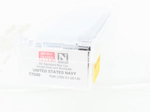N Scale Micro-Trains MTL 77040 USN United States Navy 50' Box Car #61-05146