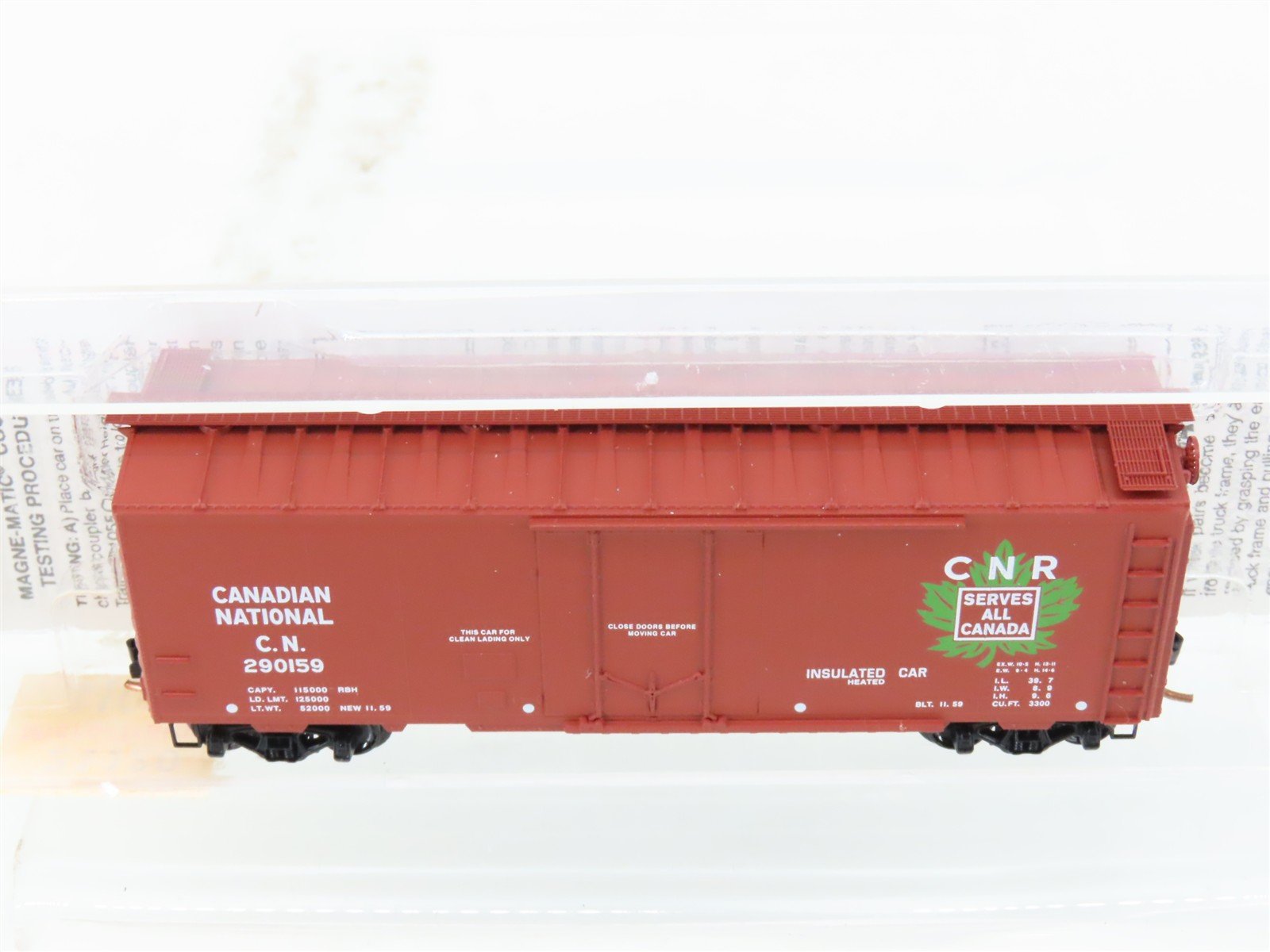 N Micro-Trains MTL 21120 CN Canadian National 40' Plug Door Box Car #290159