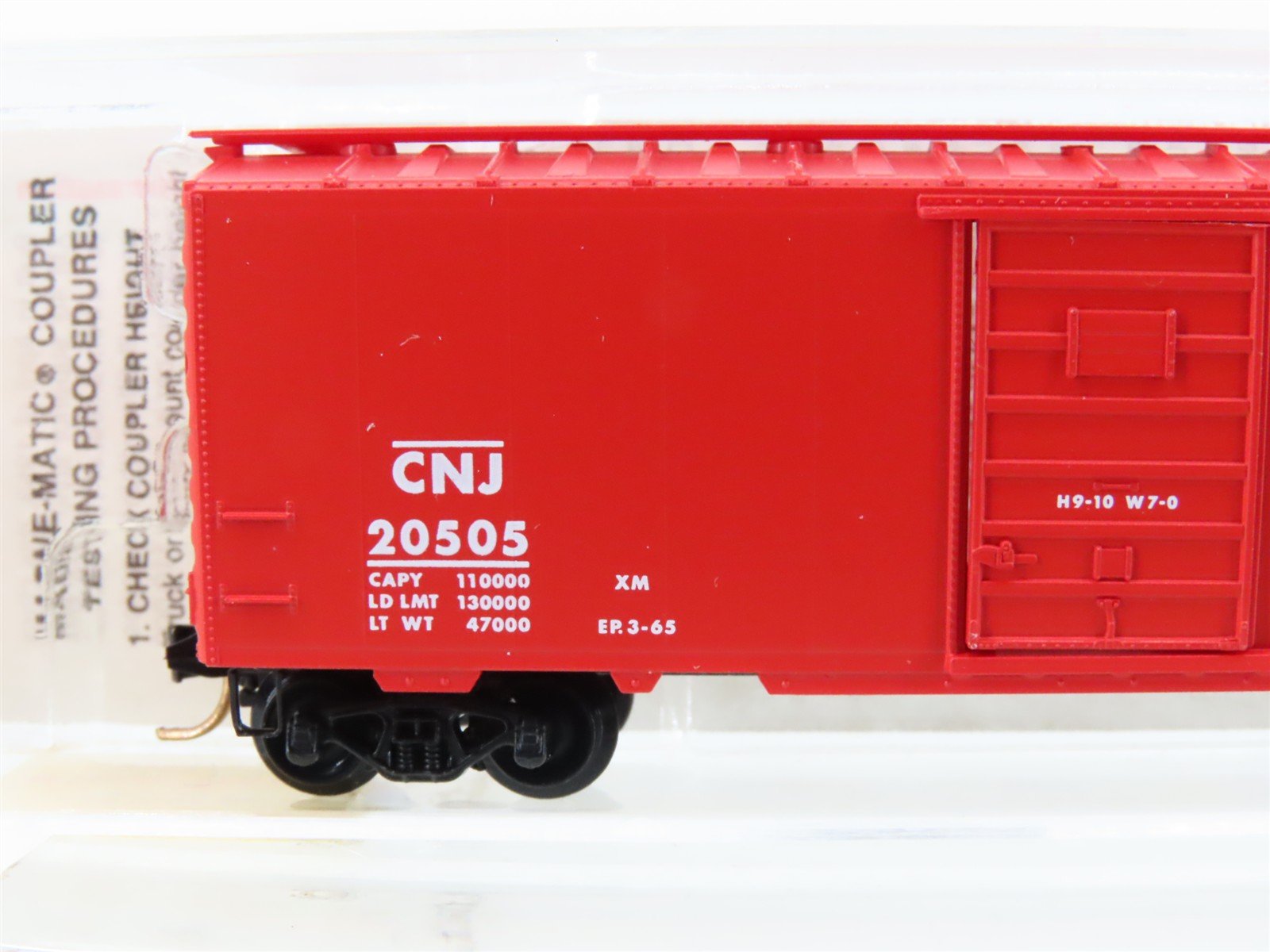 N Scale Micro-Trains MTL 20196 CNJ Jersey Central 40' Single Door Box Car #20505