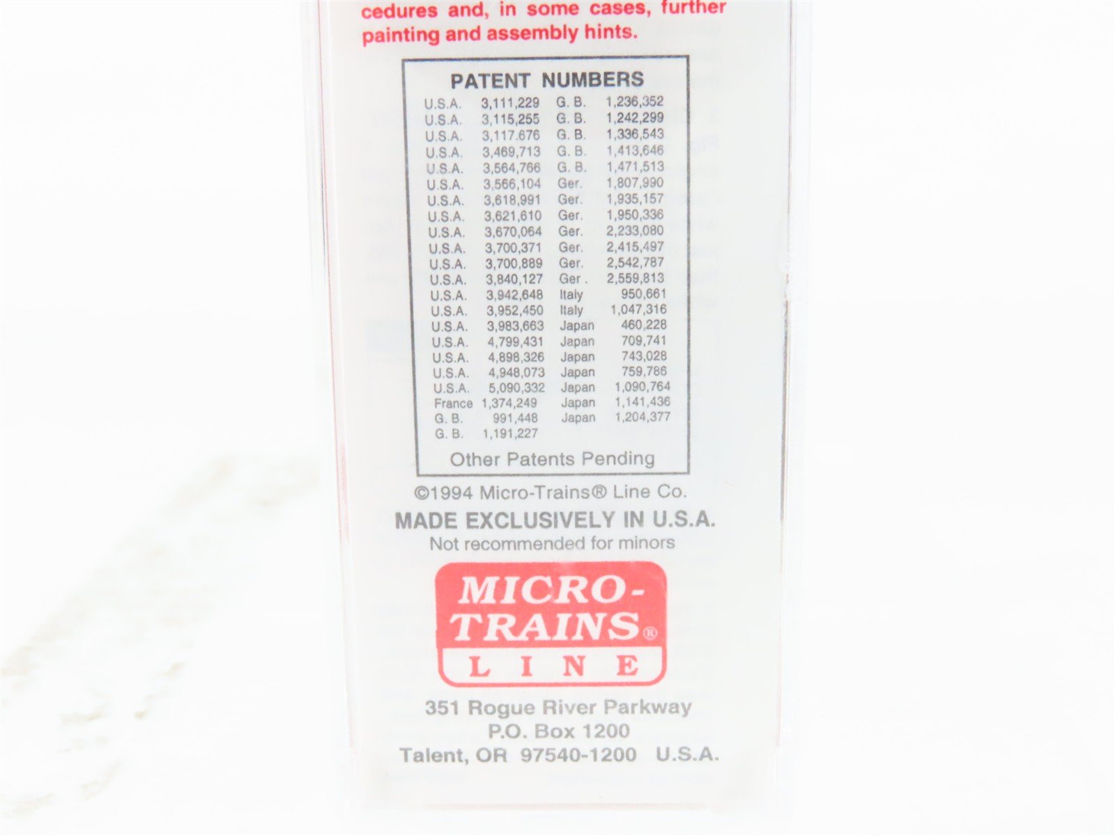 N Scale Micro-Trains MTL 20196 CNJ Jersey Central 40' Single Door Box Car #20505