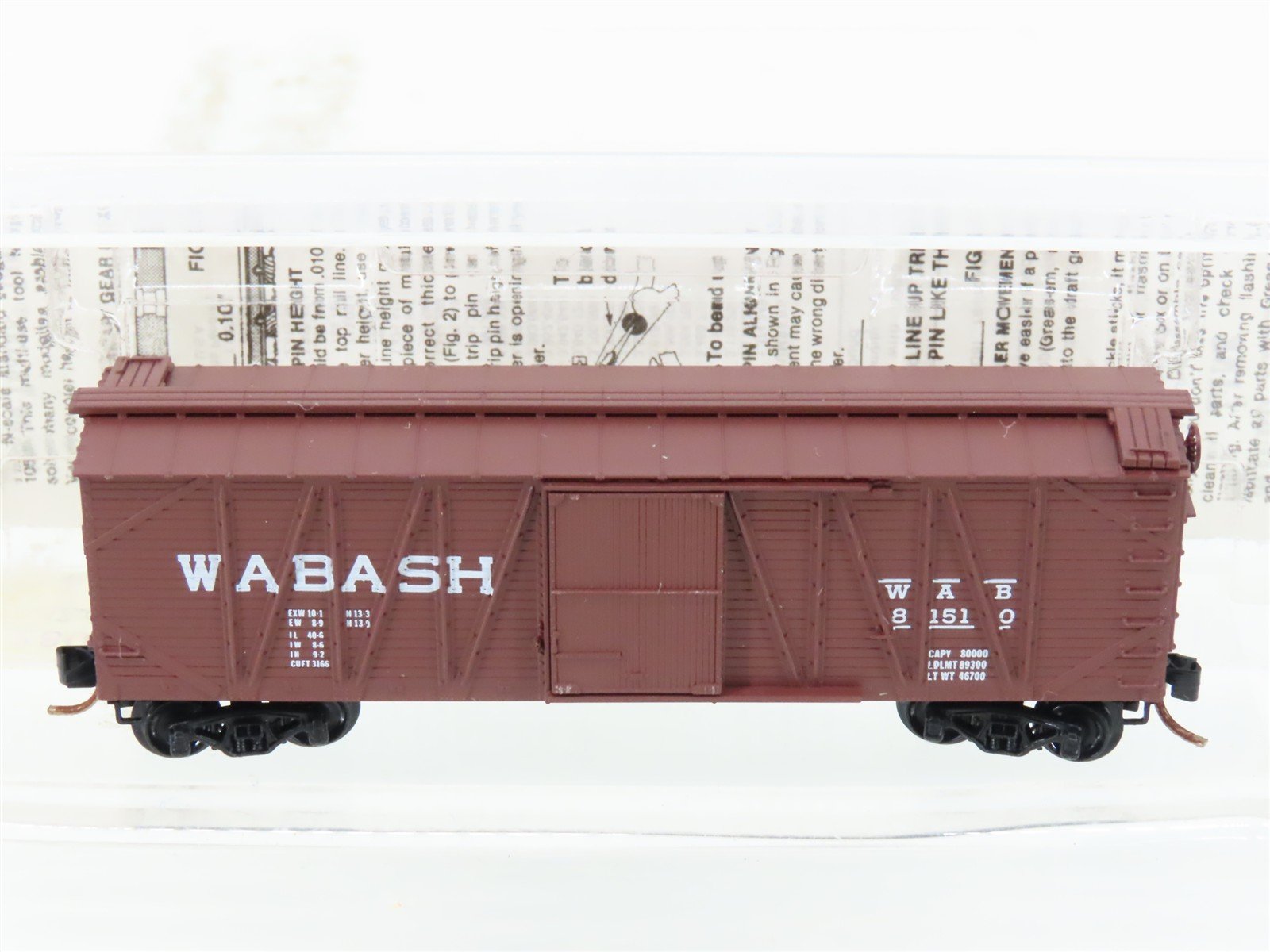 N Scale Micro-Trains MTL 28050 WAB Wabash 40' Single Door Box Car #81510