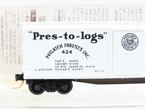 N Scale Micro-Trains MTL 42060 Potlatch Lumber Co. 40' Single Door Box Car #424