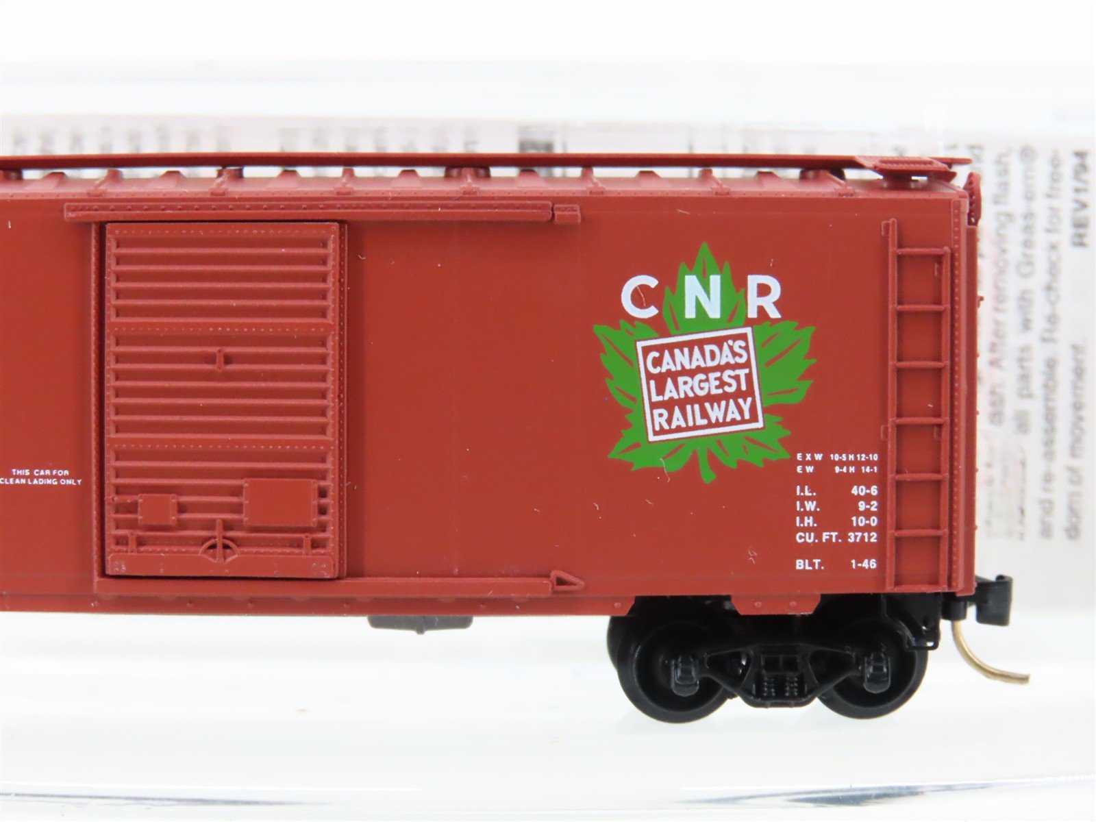 N Micro-Trains MTL 20206 CN Canadian National 40' Single Door Box Car #521995