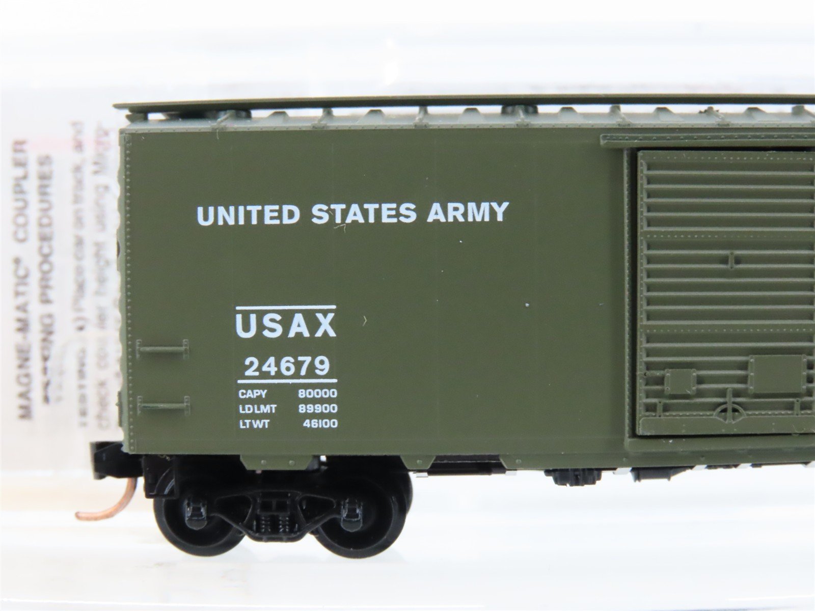 N Micro-Trains MTL 20456 USAX United States Army 40' Single Door Box Car #24679