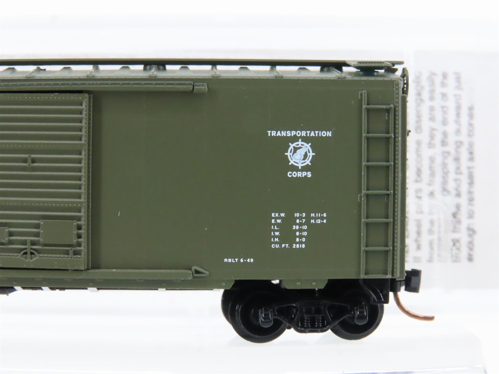 N Micro-Trains MTL 20456 USAX United States Army 40' Single Door Box Car #24679