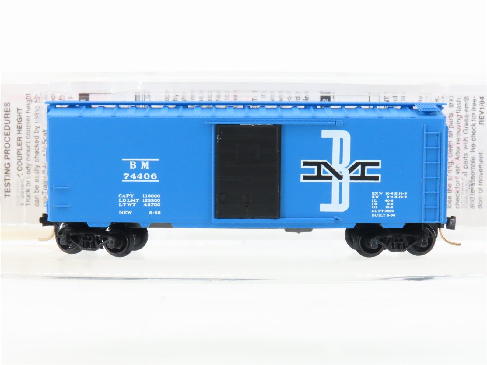 N Scale Micro-Trains MTL 20140 BM Boston & Maine 40' Single Door Box Car #74406