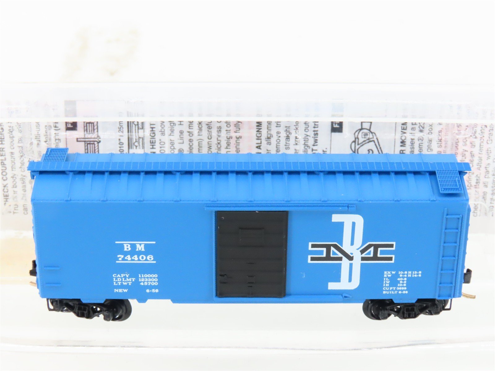 N Scale Micro-Trains MTL 20140 BM Boston & Maine 40' Single Door Box Car #74406