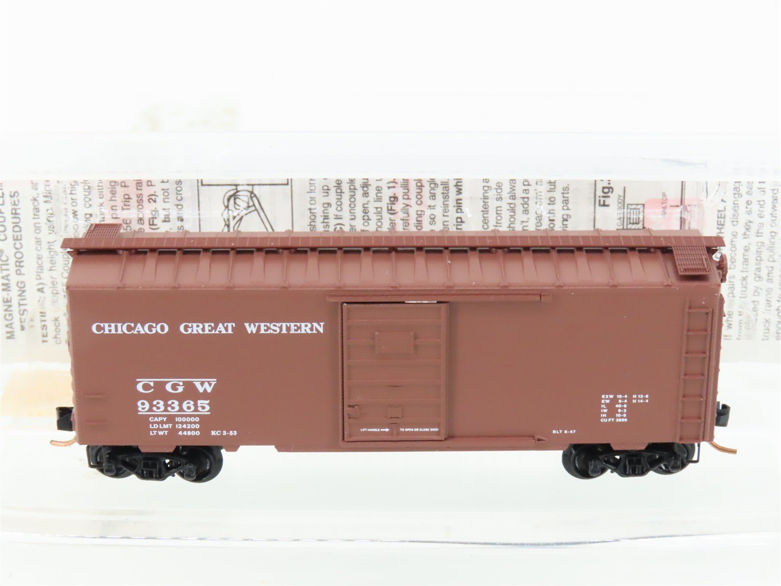 N Scale Micro-Trains MTL 20466 CGW Chicago Great Western 40' Box Car #93365
