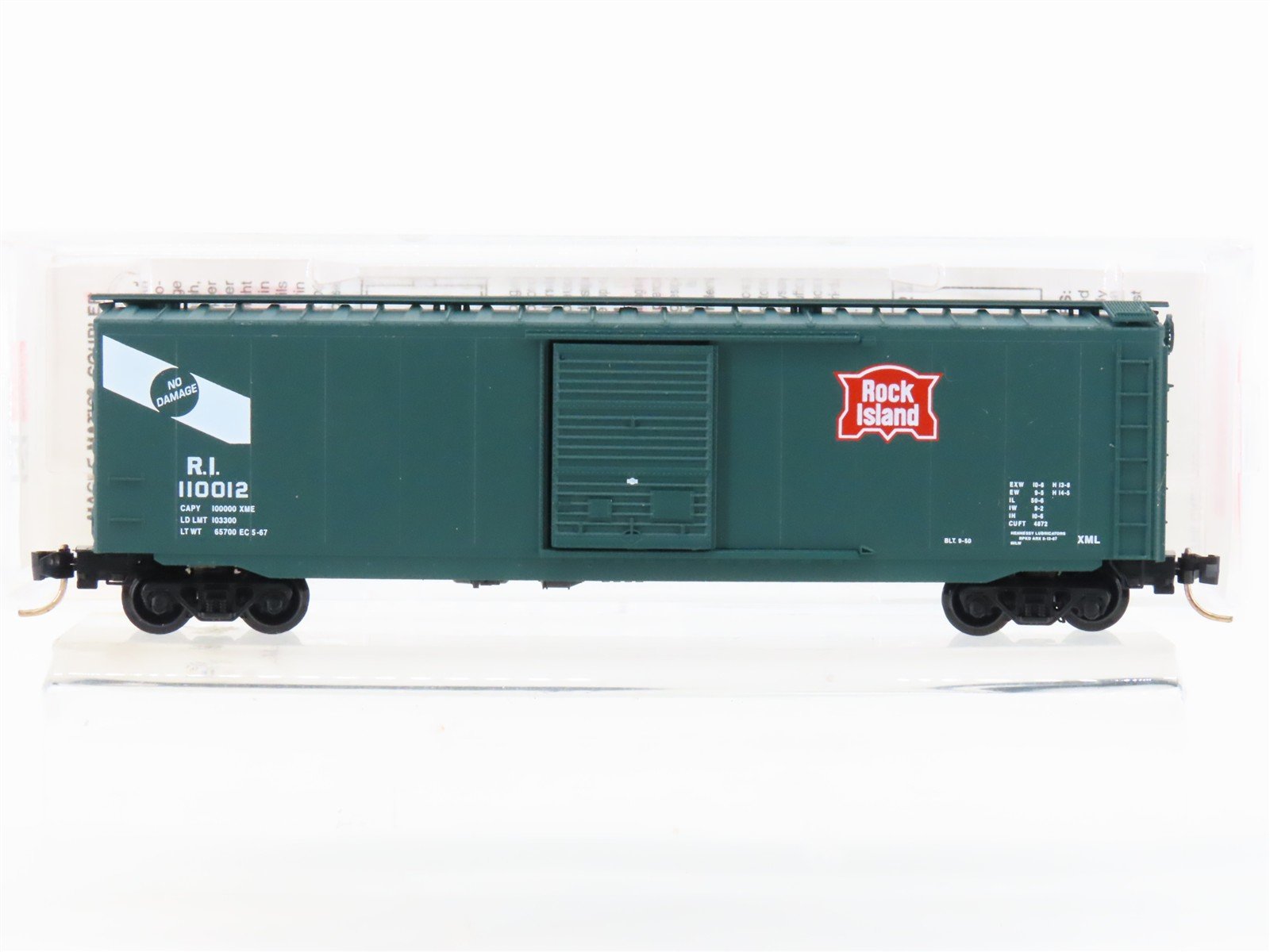 N Scale Micro-Trains MTL 31300 RI Rock Island 50' Single Door Box Car #110012