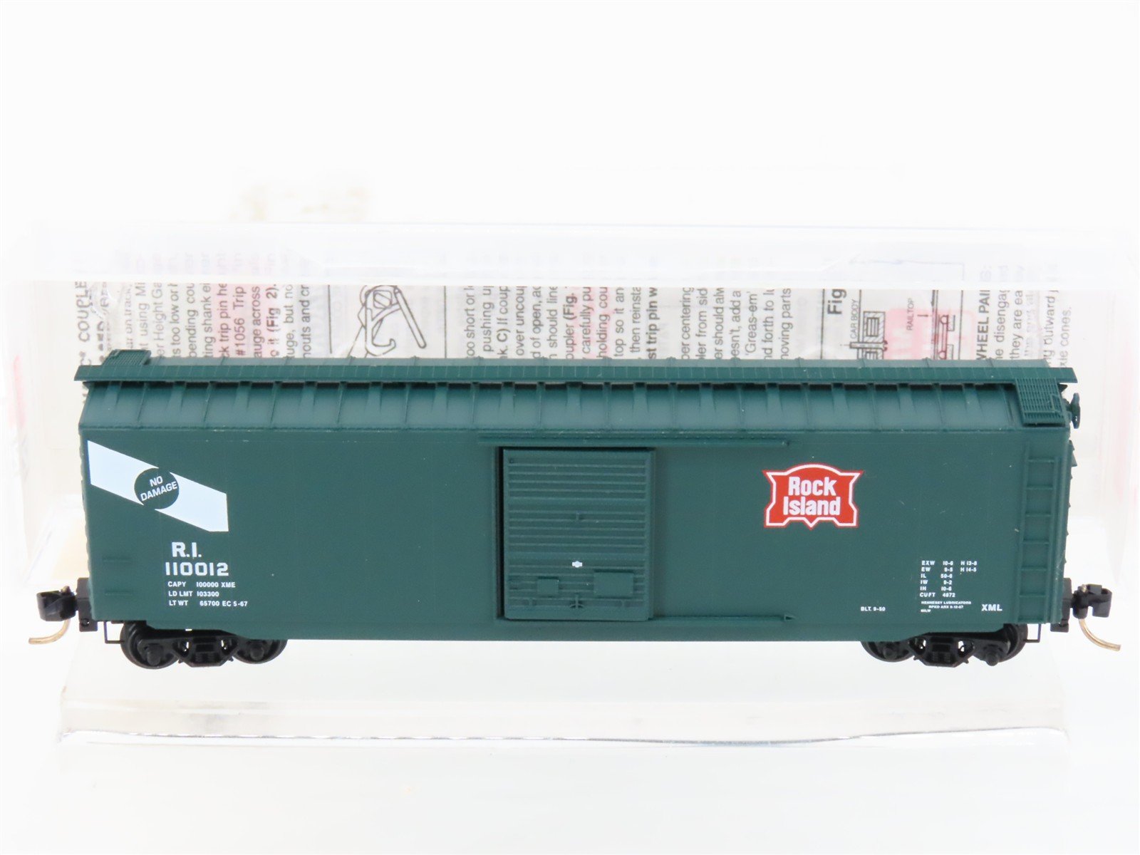 N Scale Micro-Trains MTL 31300 RI Rock Island 50' Single Door Box Car #110012