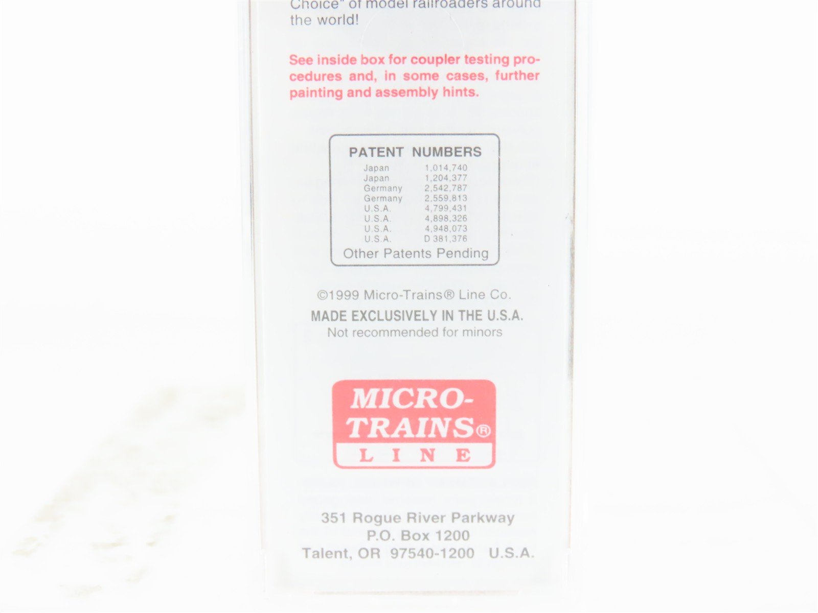 N Scale Micro-Trains MTL 120010 RDG Reading 40' Single Door Box Car #101999