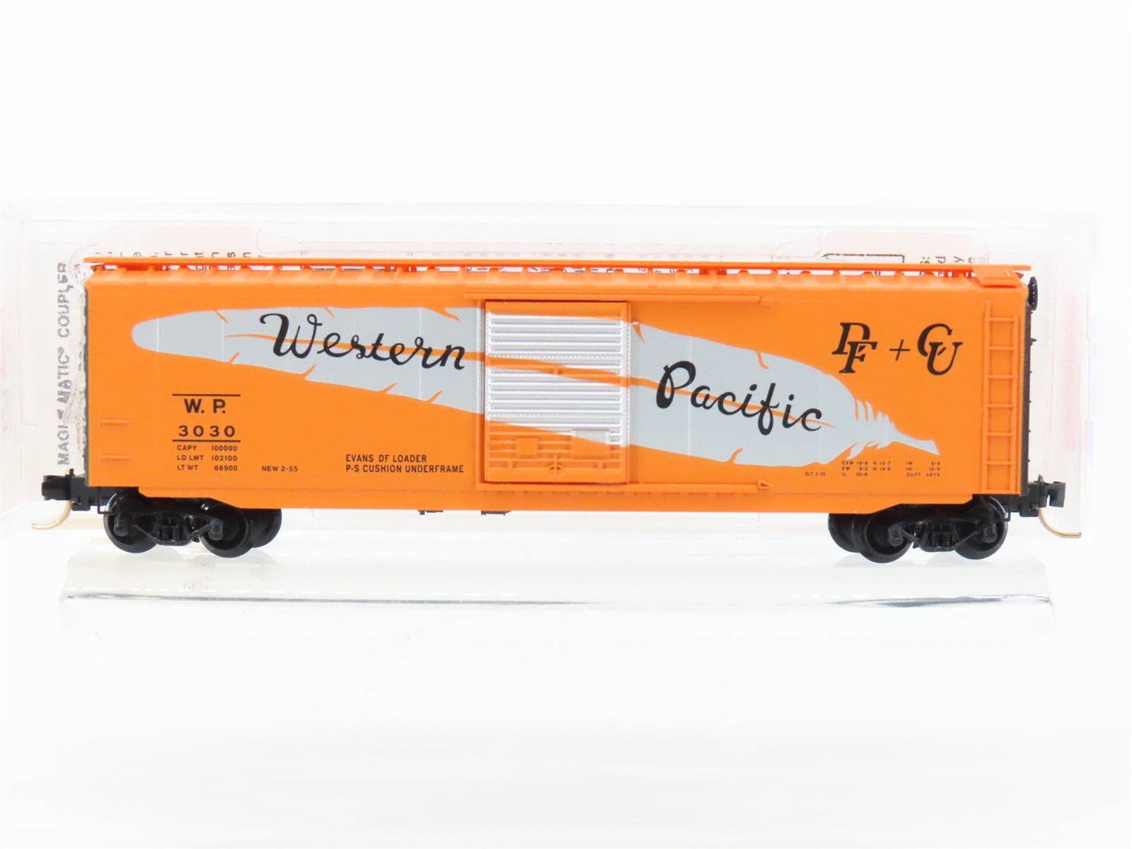 N Scale Micro-Trains MTL 31290 WP Western Pacific Feather 50' Box Car #3030