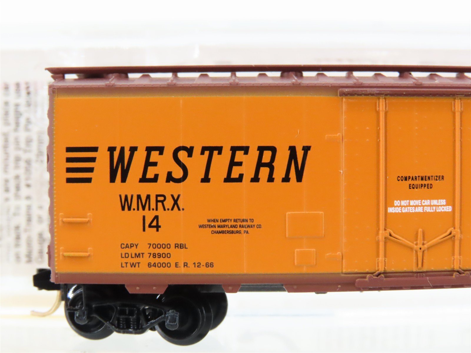N Scale Micro-Trains MTL 21240 WMRX Western Maryland 40' Plug Door Box Car #41