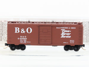 N Micro-Trains MTL 20346 B&O Baltimore & Ohio 40' Single Door Box Car #470687