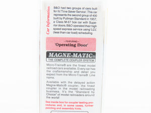 N Micro-Trains MTL 20346 B&O Baltimore & Ohio 40' Single Door Box Car #470687