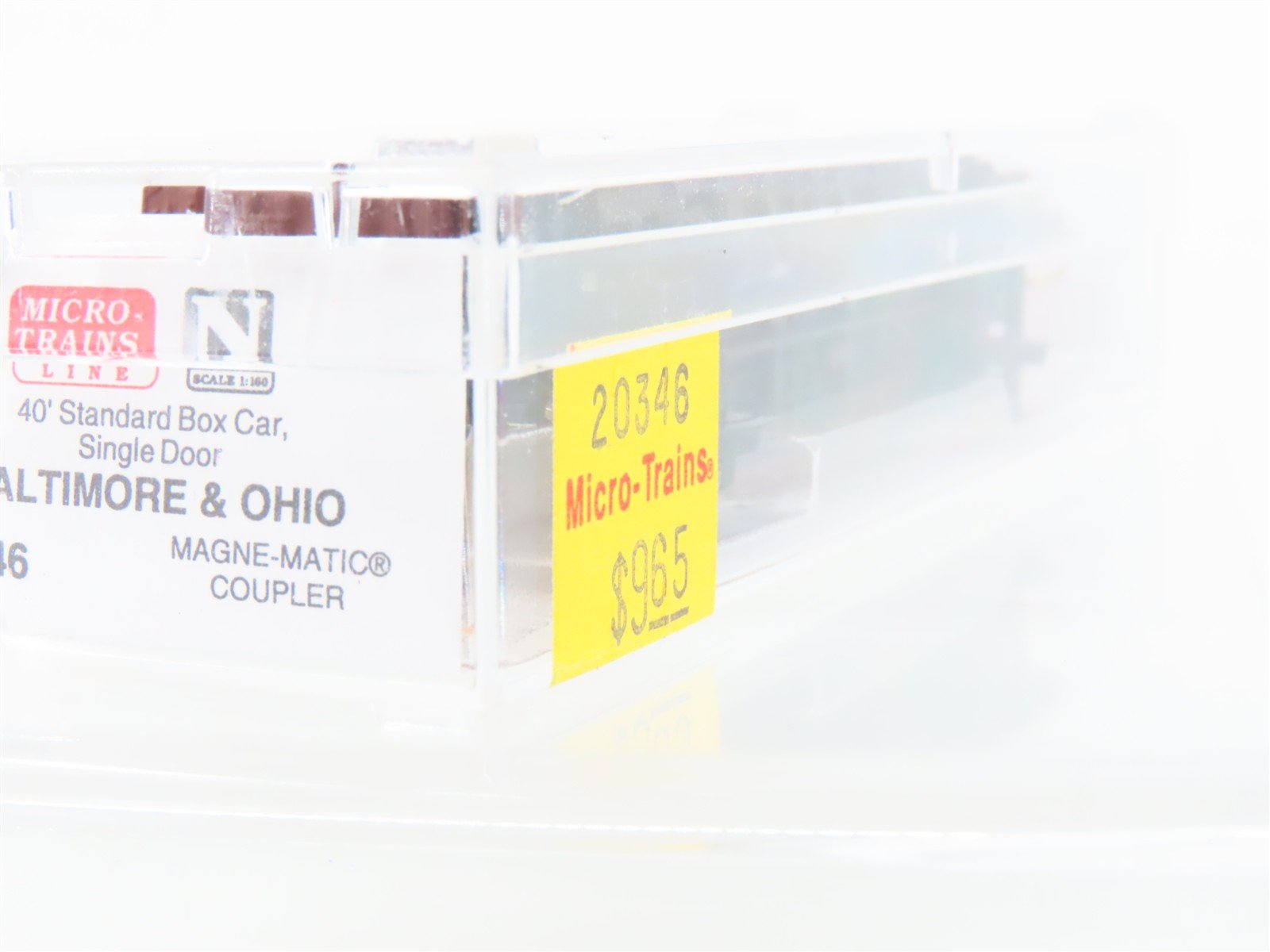 N Micro-Trains MTL 20346 B&O Baltimore & Ohio 40' Single Door Box Car #470687