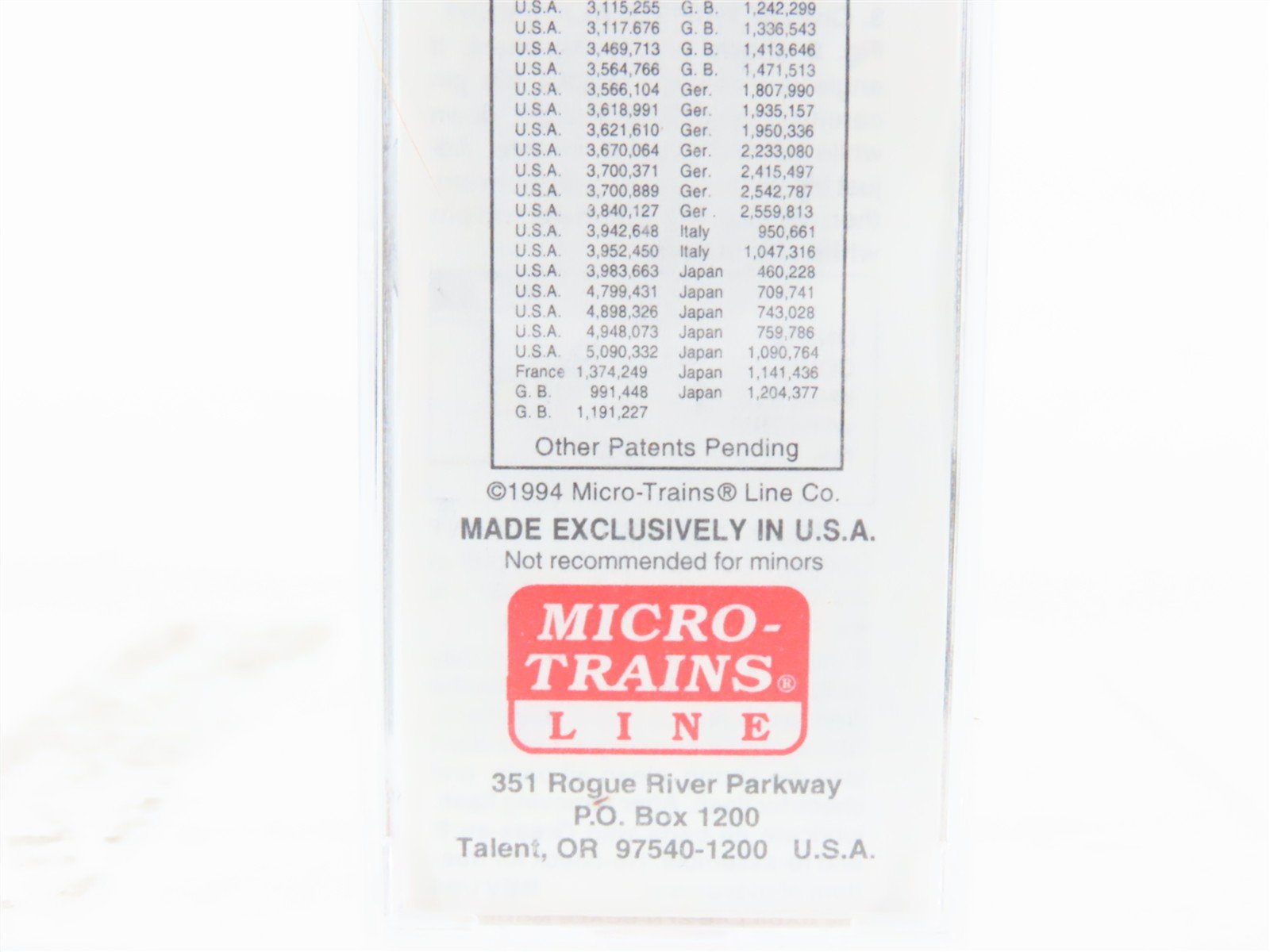 N Scale Micro-Trains MTL 93010 UP Union Pacific 3-Bay Covered Hopper #78892