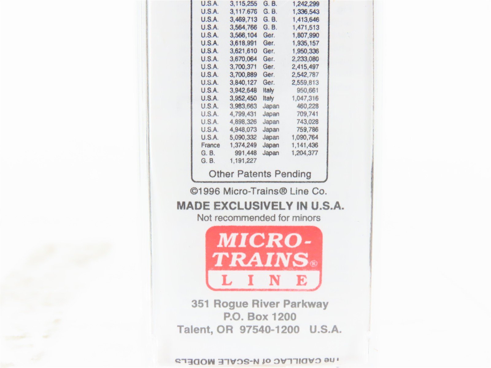 N Scale Micro-Trains MTL 75040 USLX Tropicana 50' Plug Door Box Car #13085