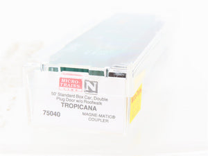 N Scale Micro-Trains MTL 75040 USLX Tropicana 50' Plug Door Box Car #13085