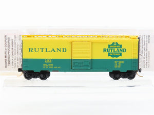 N Micro-Trains MTL 20146 RUT Rutland Green Mountain Gateway 40' Box Car #103
