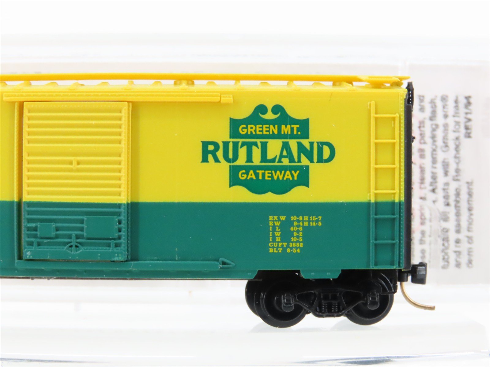 N Micro-Trains MTL 20146 RUT Rutland Green Mountain Gateway 40' Box Car #103