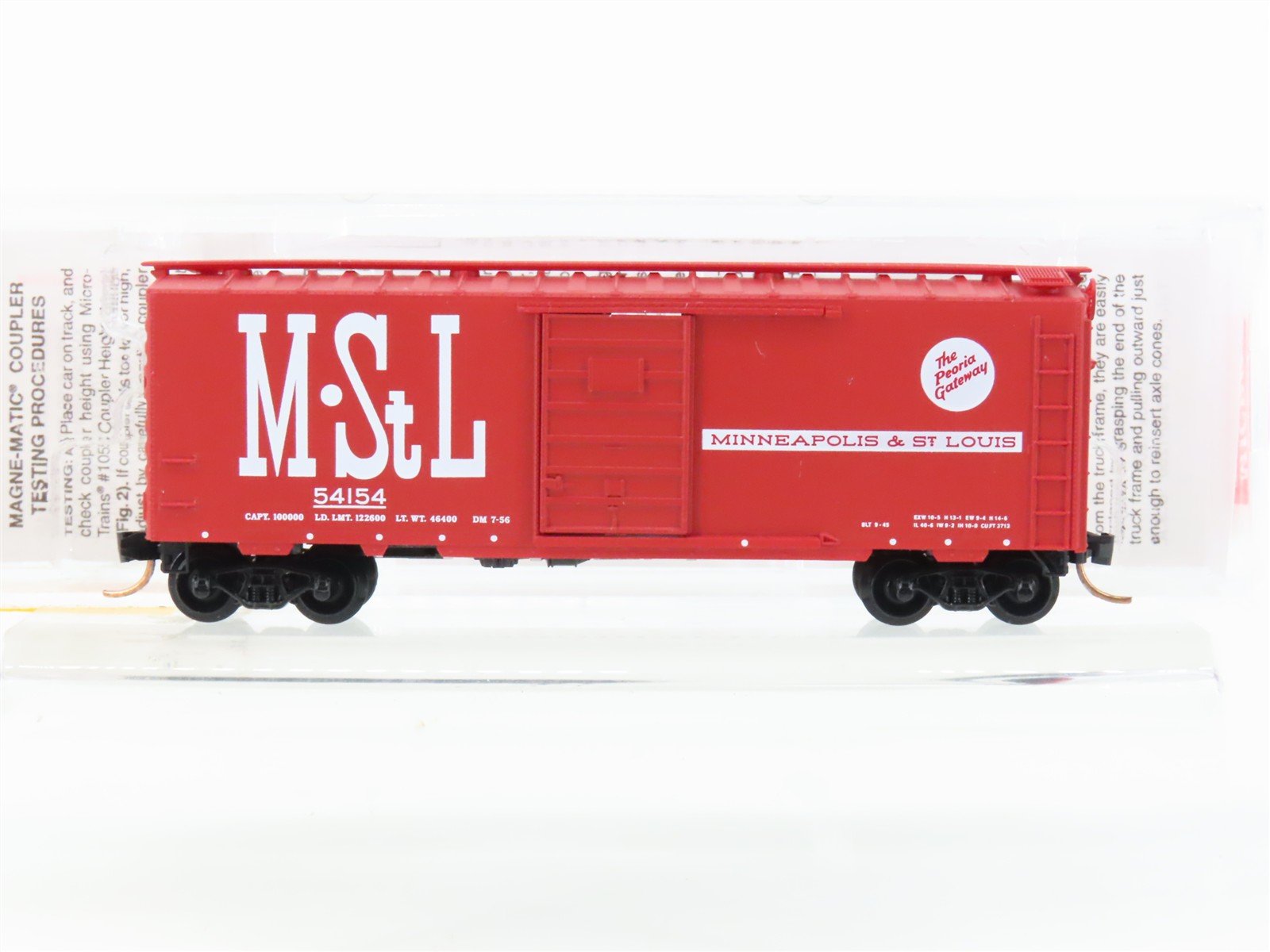 N Scale Micro-Trains MTL 20860 M.StL Minneapolis & St Louis 40' Box Car #54154