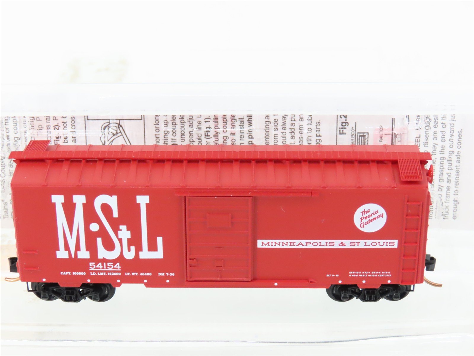 N Scale Micro-Trains MTL 20860 M.StL Minneapolis & St Louis 40' Box Car #54154