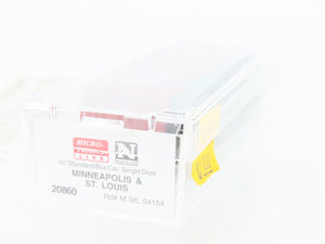 N Scale Micro-Trains MTL 20860 M.StL Minneapolis & St Louis 40' Box Car #54154