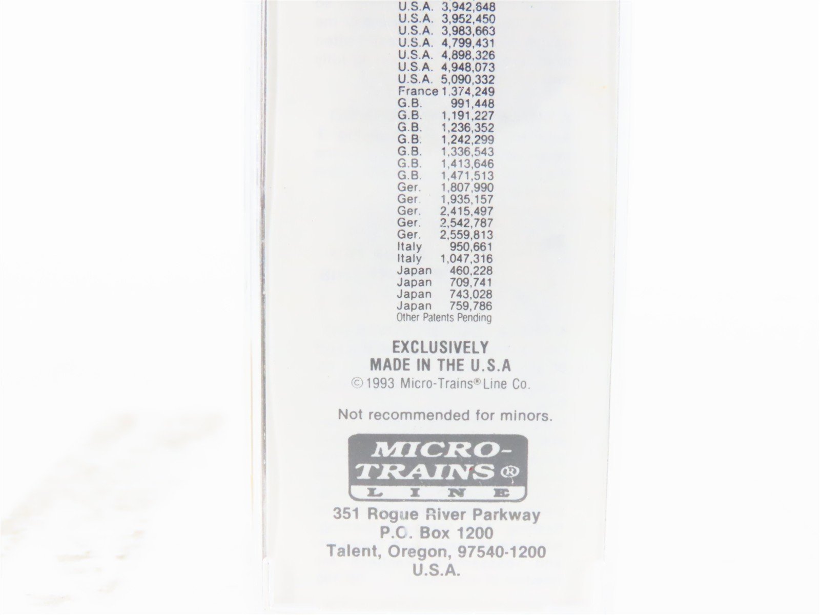 N Micro-Trains MTL 25410 MNS Minneapolis Northfield & Southern Box Car #49754