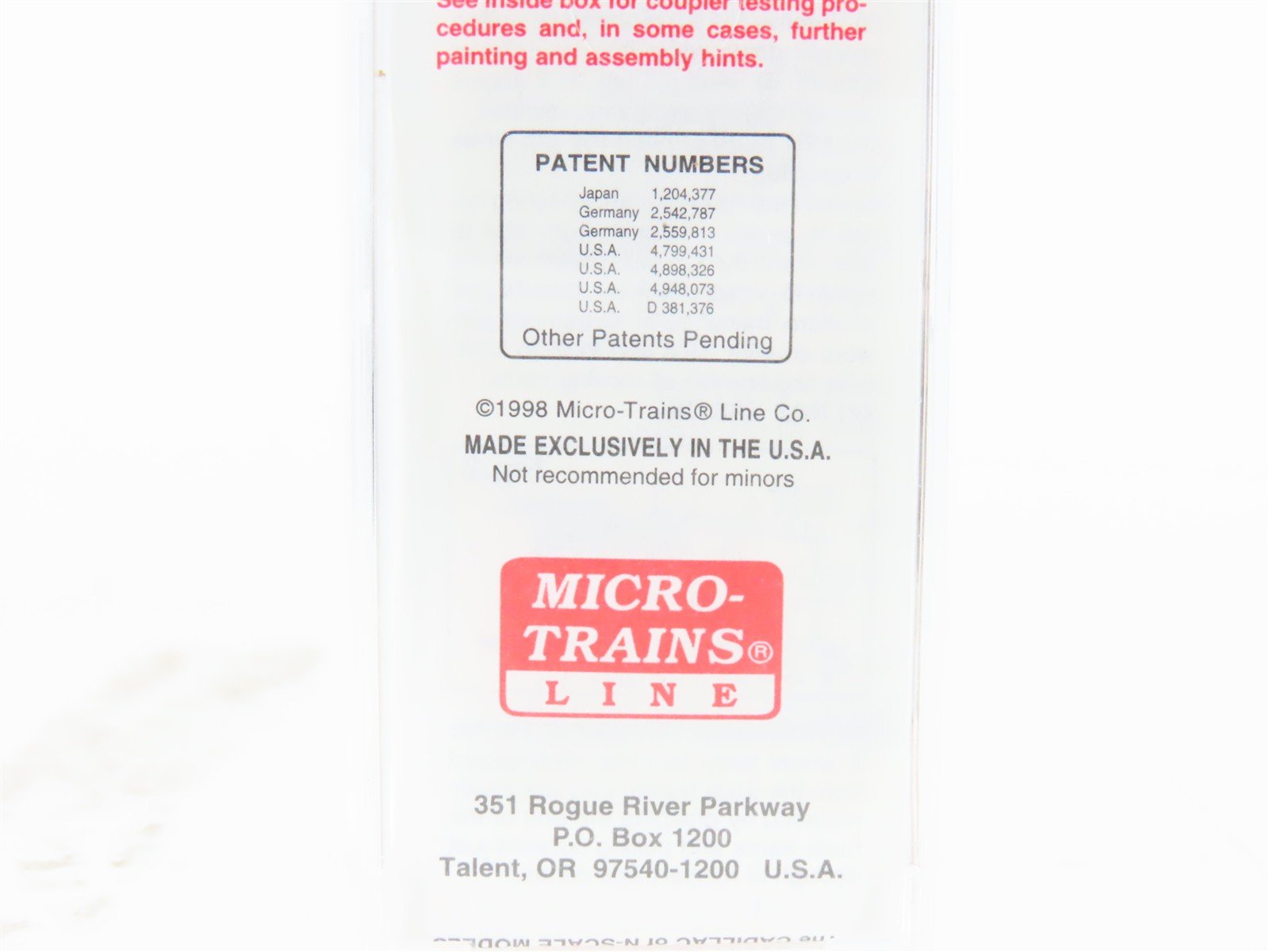 N Scale Micro-Trains MTL 59030 ATSF Santa Fe 40' Steel Side Ice Reefer #188457
