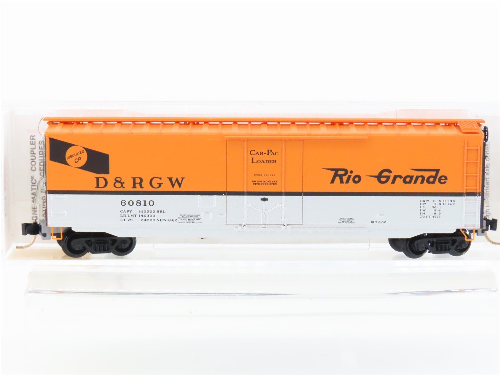 N Scale Micro-Trains MTL 32220 D&RGW Rio Grande 50' Plug Door Box Car #60810