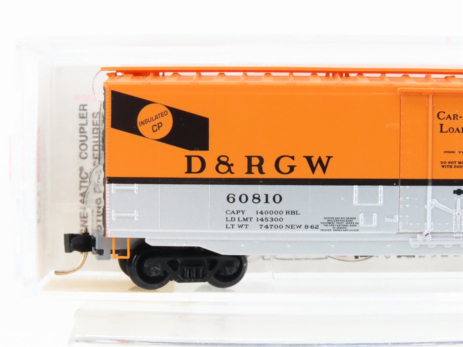 N Scale Micro-Trains MTL 32220 D&RGW Rio Grande 50' Plug Door Box Car #60810