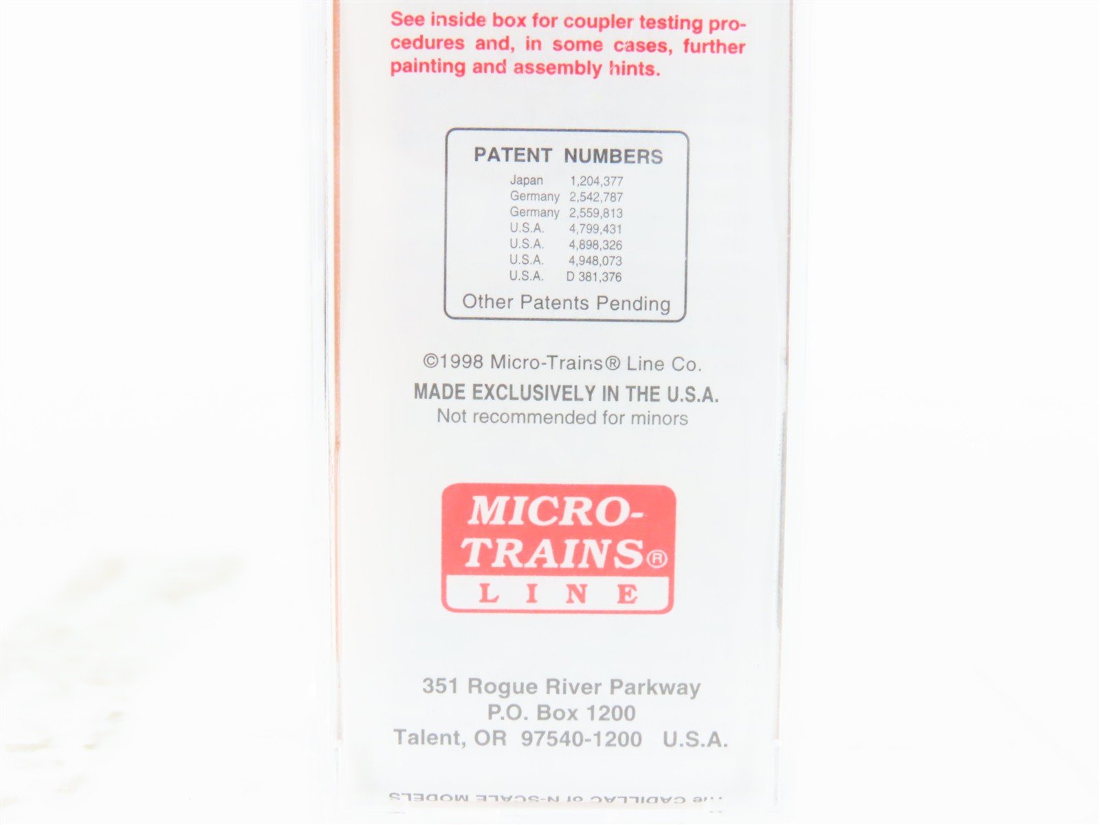 N Scale Micro-Trains MTL 32220 D&RGW Rio Grande 50' Plug Door Box Car #60810