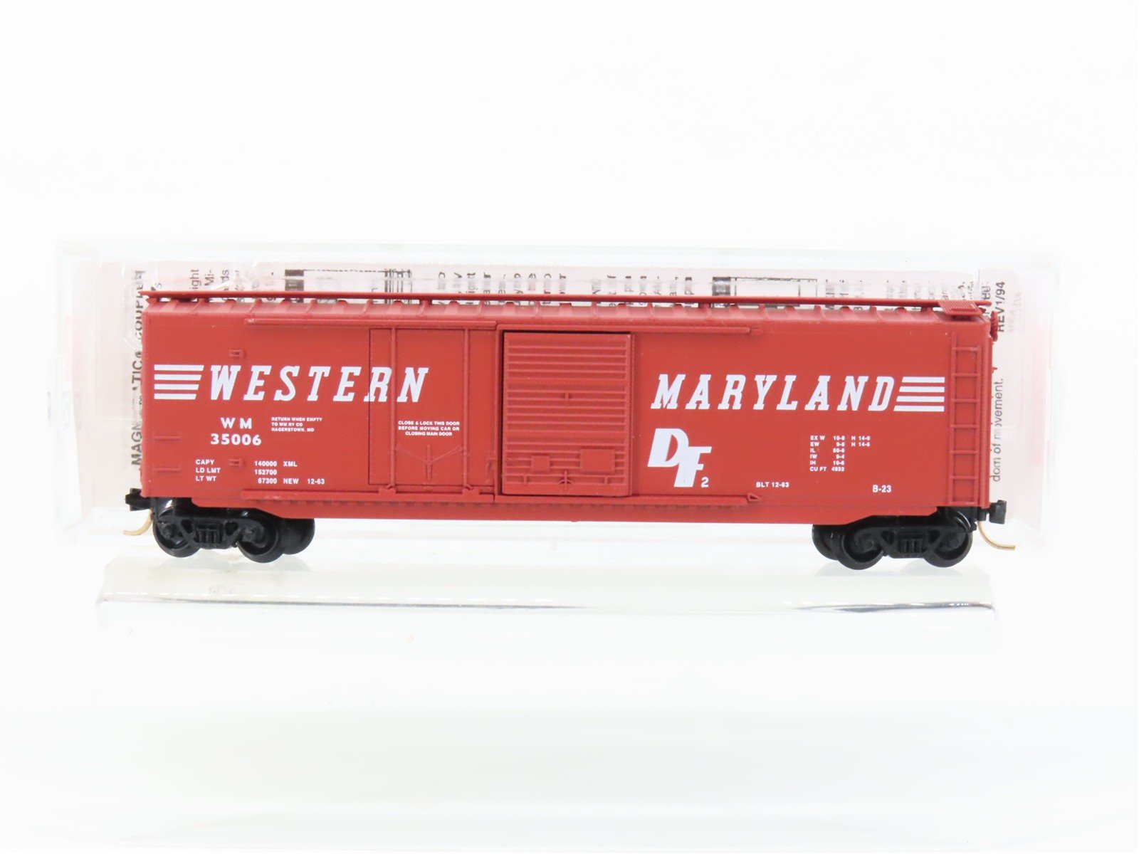 N Scale Micro-Trains MTL 33070 WM Western Maryland Railroad 50' Box Car #35006