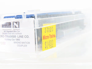 N Scale Micro-Trains Line MTL 37020 Holiday 50' Double Door Box Car #1993